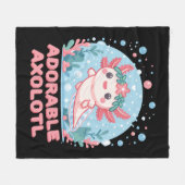 Schattige Axolotl aquatische schattigheid Fleece Deken (Voorkant (Horizontaal))