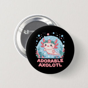 Schattige Axolotl aquatische schattigheid Ronde Button 5,7 Cm