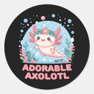Schattige Axolotl aquatische schattigheid Ronde Sticker