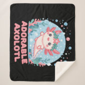 Schattige Axolotl aquatische schattigheid Sherpa Deken (Voorkant)