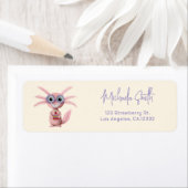 Schattige Axolotl Bril Retouradres Etiket (Insitu)