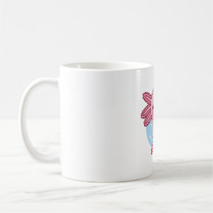 Schattige Axolotl Eating Popsicle Ice Cream Koffiemok