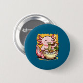 Schattige Axolotl Eet Ramen Noedels Axolotls Ramen Ronde Button 5,7 Cm (Voorkant /achterkant)