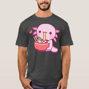 Schattige Axolotl Eten Japans Ramen Noedels T-shirt