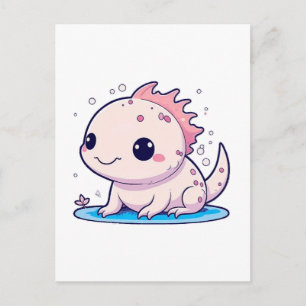 schattige axolotl filosoof briefkaart