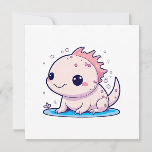 schattige axolotl filosoof kaart