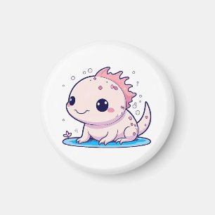 schattige axolotl filosoof magneet