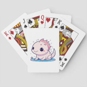 schattige axolotl filosoof pokerkaarten
