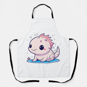 schattige axolotl filosoof schort