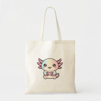 Schattige Axolotl Gamer met Controller Tote Bag