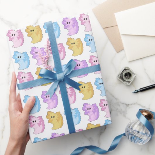 Schattige Axolotl Gift Wrap Cadeaupapier (Geschenken)