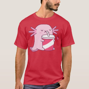Schattige Axolotl houdt van Drink frisdrank T-shirt