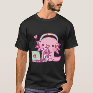 Schattige Axolotl Houdt Van Instant Noedels En Ani T-shirt