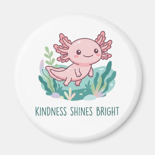 Schattige axolotl inspirerende magneet