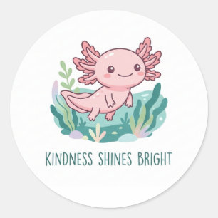 Schattige axolotl inspirerende stickers