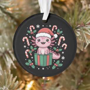 Schattige Axolotl Kerst Dier Amfibie Feestdag Ornament