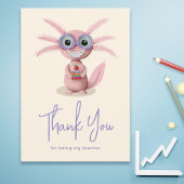 Schattige Axolotl Leraar Bedankkaart