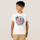 Schattige Axolotl Lover Grappig Axolotl Kinder Man T-shirt (Voorkant volledig)