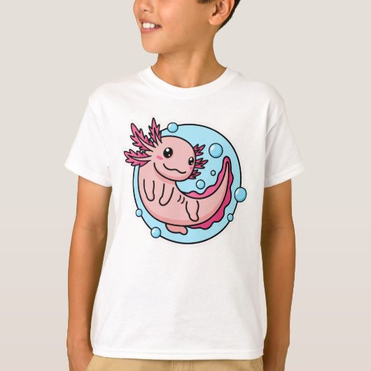 Schattige Axolotl Lover Grappig Axolotl Kinder Man T-shirt (Voorkant)