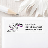 Schattige Axolotl met Ace Asexual Pride Flag LGBTQ Etiket (Insitu)