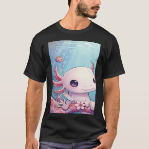 Schattige Axolotl Onderwater Scene T-shirt