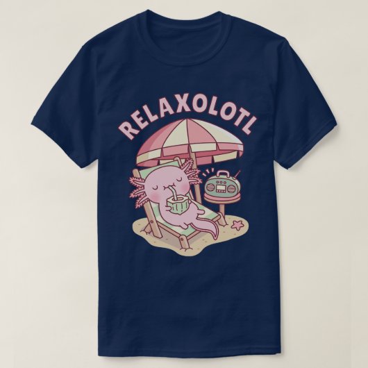 Schattige Axolotl Ontspan Veel Pun Funny T-shirt (Design voorkant)