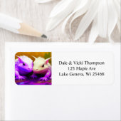 Schattige Axolotl paar knuffelen in liefde AI kuns Etiket (Insitu)