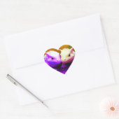 Schattige Axolotl paar knuffelen in liefde AI kuns Hart Sticker (Envelop)
