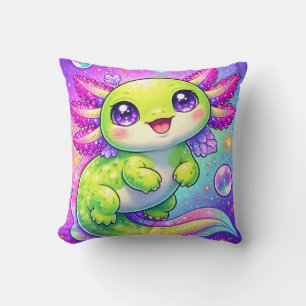 Schattige Axolotl Pastel Fantasie Kawaii Wezen Kun Kussen