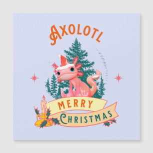 Schattige Axolotl Prettig Kerstmis Vakantie Kunst