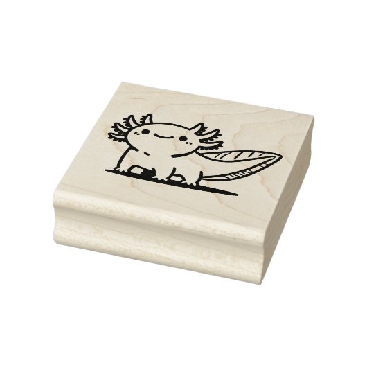 Schattige Axolotl Rubberstempel (Stempel)