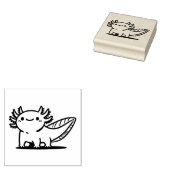 Schattige Axolotl Rubberstempel (Gestempeld)