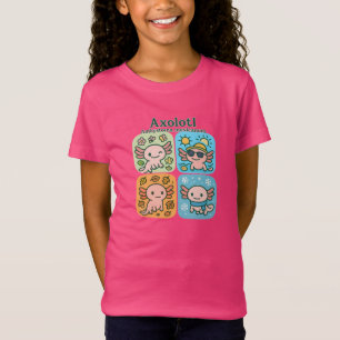 Schattige Axolotl Seasons Collectie – Seizoenen T-shirt