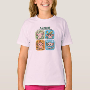 Schattige Axolotl Seasons Collectie – Seizoenen T-shirt