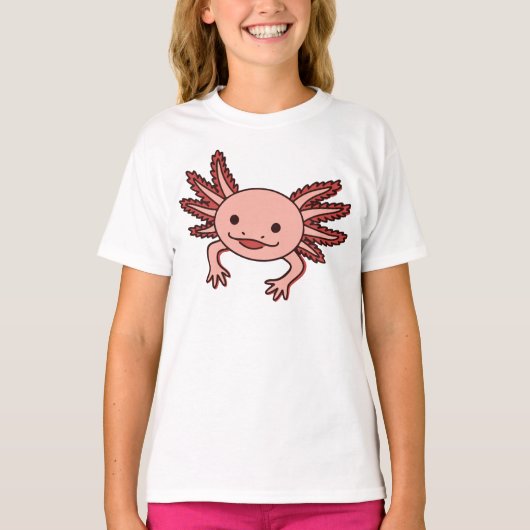 schattige Axolotl T-shirt (Voorkant)