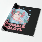 Schattige Axolotl Wateraantrekkelijkheid Cadeaupapier (Uitgerold)