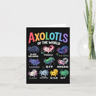 Schattige Axolotls Van De Wereld Kawaii Axolotl Sc Kaart