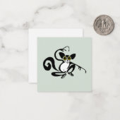 Schattige AYE-AYE - lemur - primaat - wilde dieren Notitiekaartje (Voorkant / Achterkant in situ)