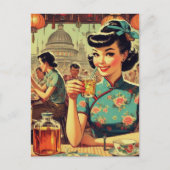  Schattige Aziatisch Meisje Briefkaart (Voorkant)