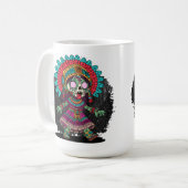 Schattige Azteek Zombie Koffiemok (Voorkant links)