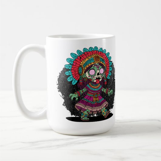 Schattige Azteek Zombie Koffiemok (Links)
