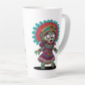 Schattige Azteek Zombie Latte Mok (Rechterhoek)