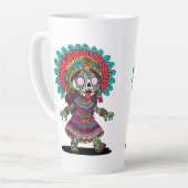 Schattige Azteek Zombie Latte Mok (Linkerhoek)