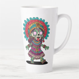 Schattige Azteek Zombie Latte Mok