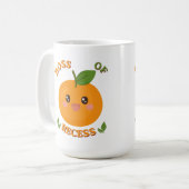 Schattige baas van de speelpause oranje koffiemok (Voorkant links)