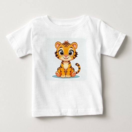 Schattige Bab Tijger Aardige Cartoon Wilde Dier (Voorkant)