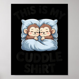 Schattige baby aap liefhebbers dit is mijn knuffel poster