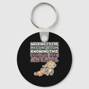 Schattige baby aap meme kawaii Japanse makaak Sleutelhanger