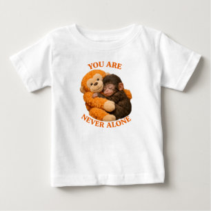 Schattige baby aap Punch met knuffel aap -