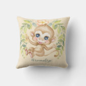 Schattige baby aap Schattig jungle dier Kussen (Achterkant)